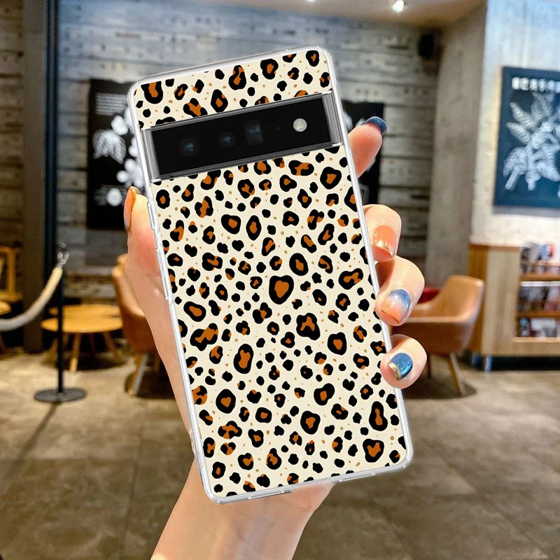 Leopard Print Soft TPU Clear Phone Case Cover