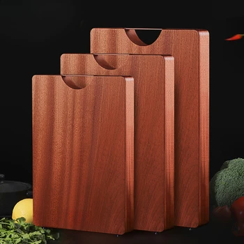 Solid Wood Cutting Board Hickened Ebony Cutting Board Antibacterial Mildew Kitchen Accessories Wooden No Paint No Wax 1