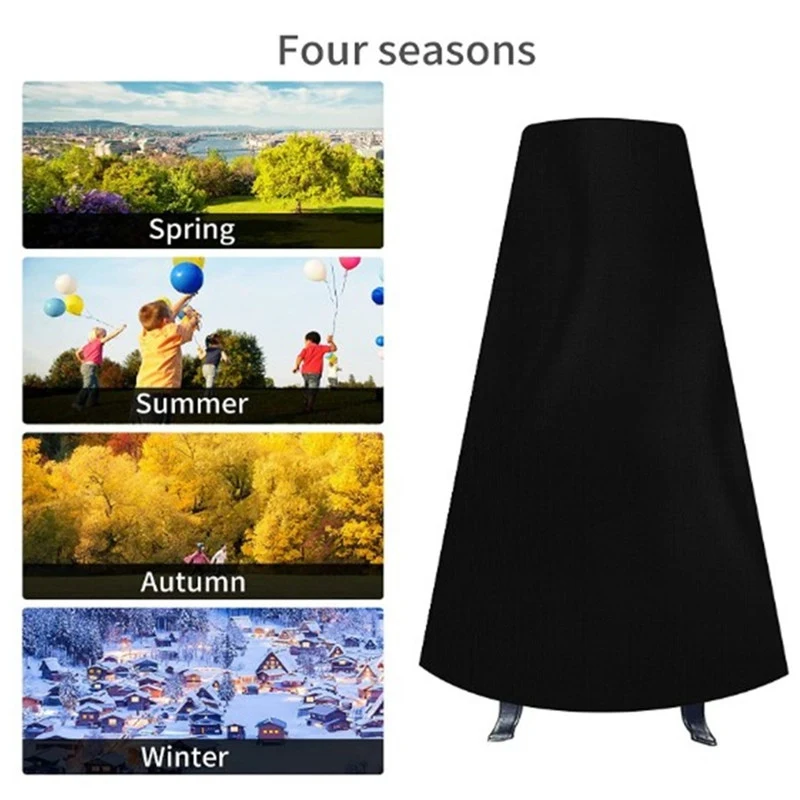 Outdoor Chiminea Wasserdichte Abdeckung Ofen Abdeckung Hause Herd Heizung Regenschutz Abdeckung Garten Kamin Feuerstelle Schutz Liefert – Detail 4