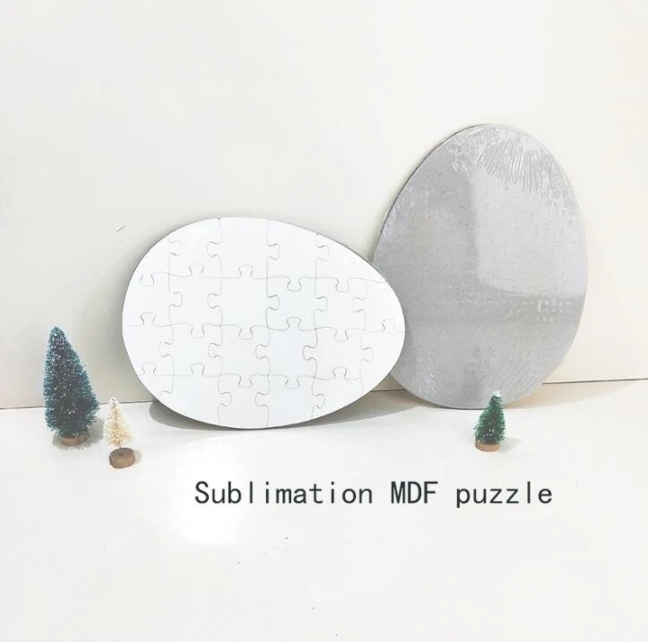 

Easter Egg Oval Shape Wood Blank Sublimation Puzzle DIY Heat Press Trasfer MDF Blank Jigsaw Party Decoration 22PCS SN4203