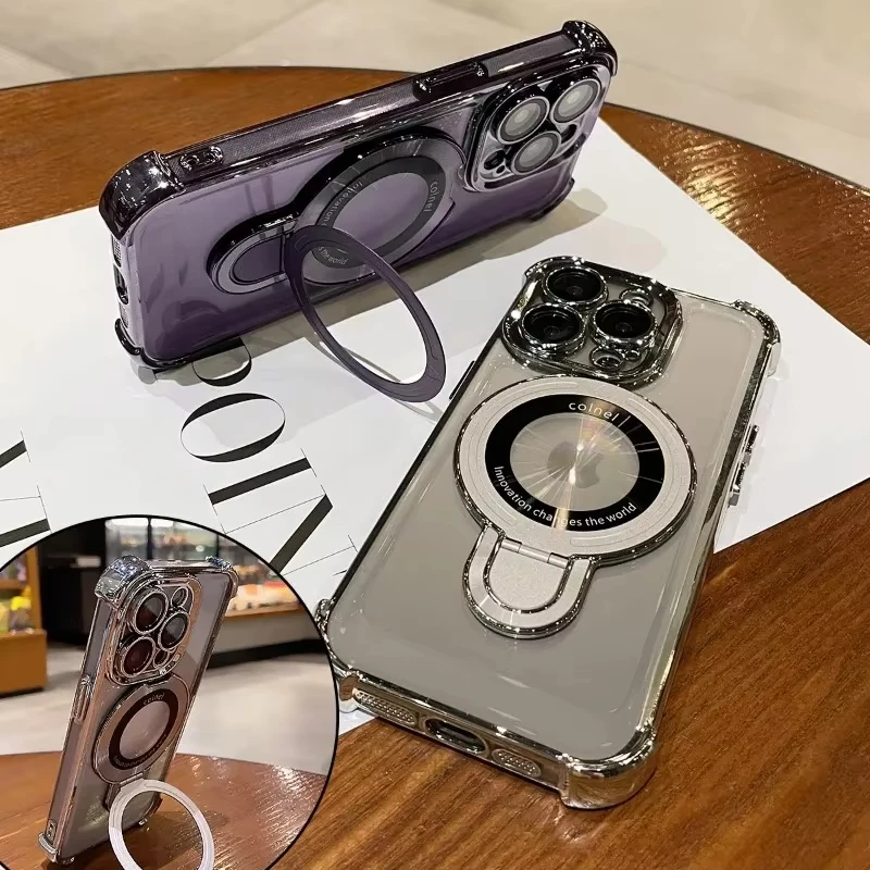 Premium Shockproof Magnetic Bracket Case with Holder Stand Cover
