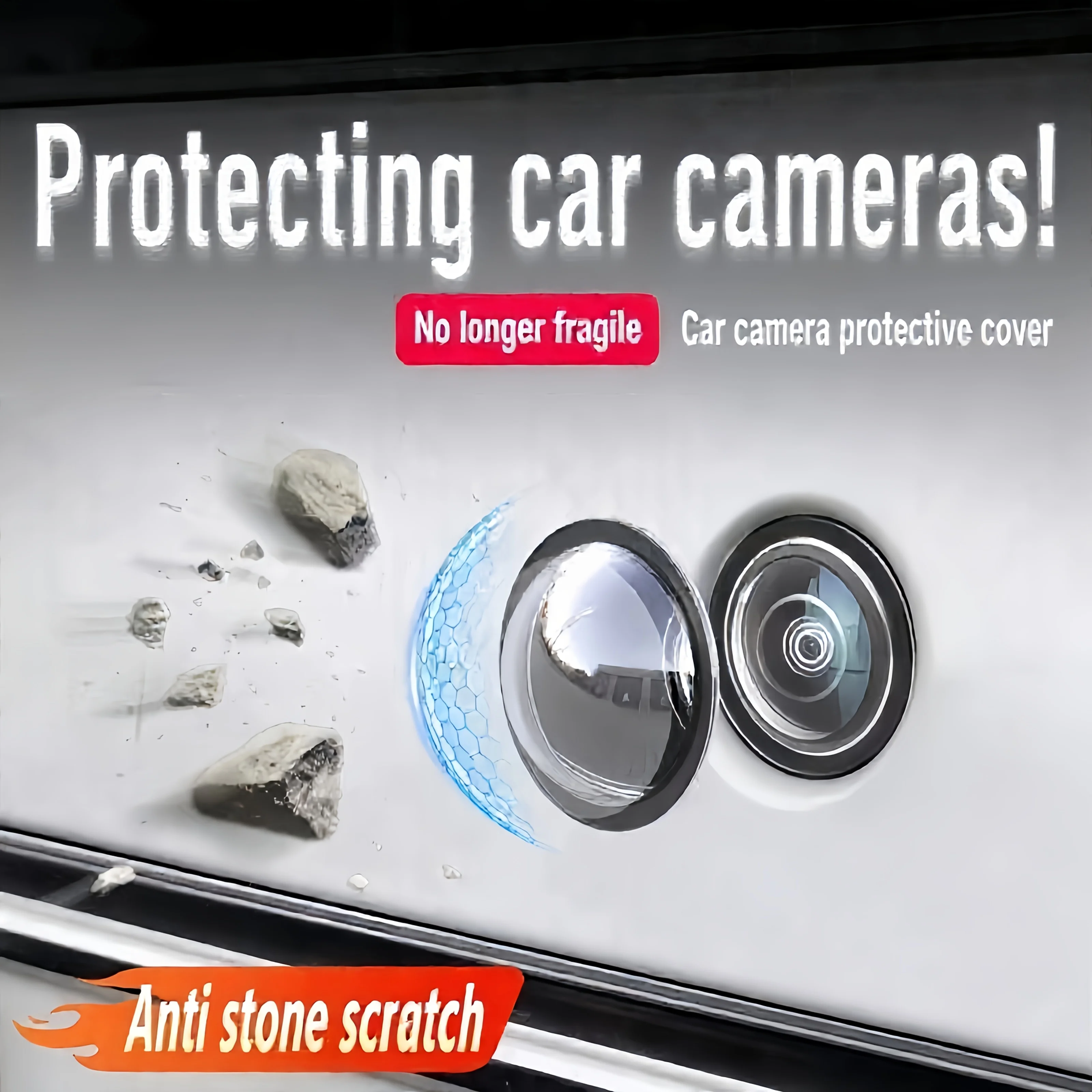 2 Pezzi Protezione per Lente Telecamera Auto HD, Copertura per Telecamera Posteriore 360° ° Protezione per Fotocamera Antigraffio Impermeabile Accessori Auto