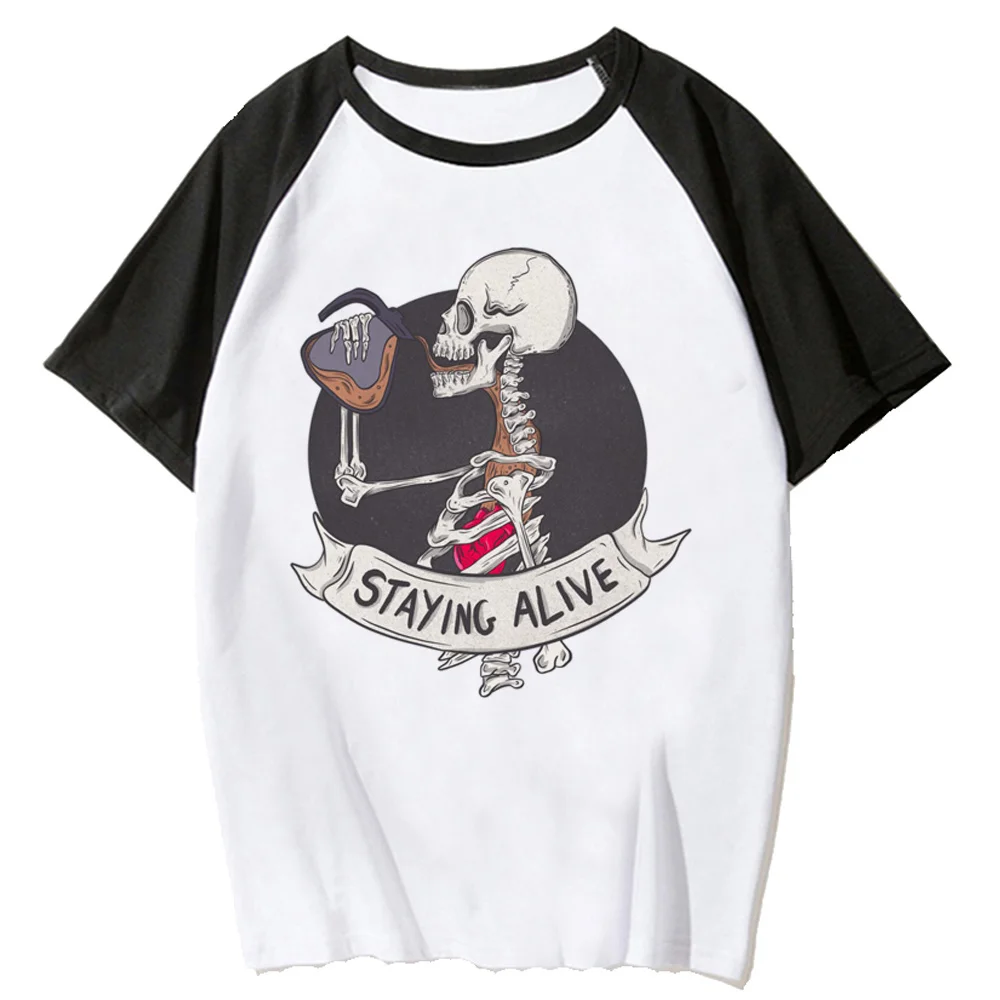 Skeleton Tee women harajuku graphic summer tshirt girl harajuku graphic Japanese clothes