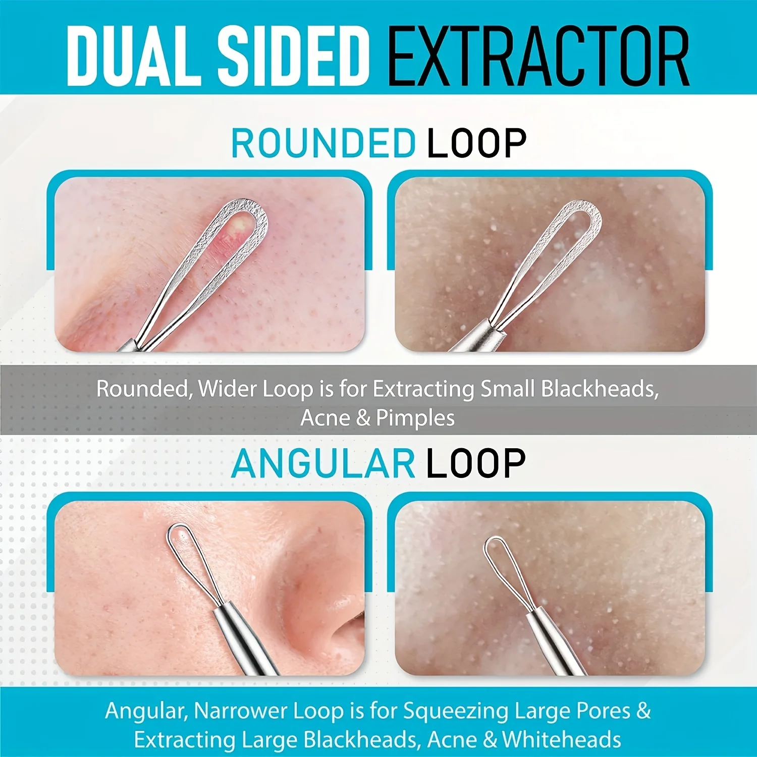 6-Piece Acne Shots and Blackhead Removal Tools - Multifunctional Pore Cleansing Tools for Facial Skin Beauty Care 4