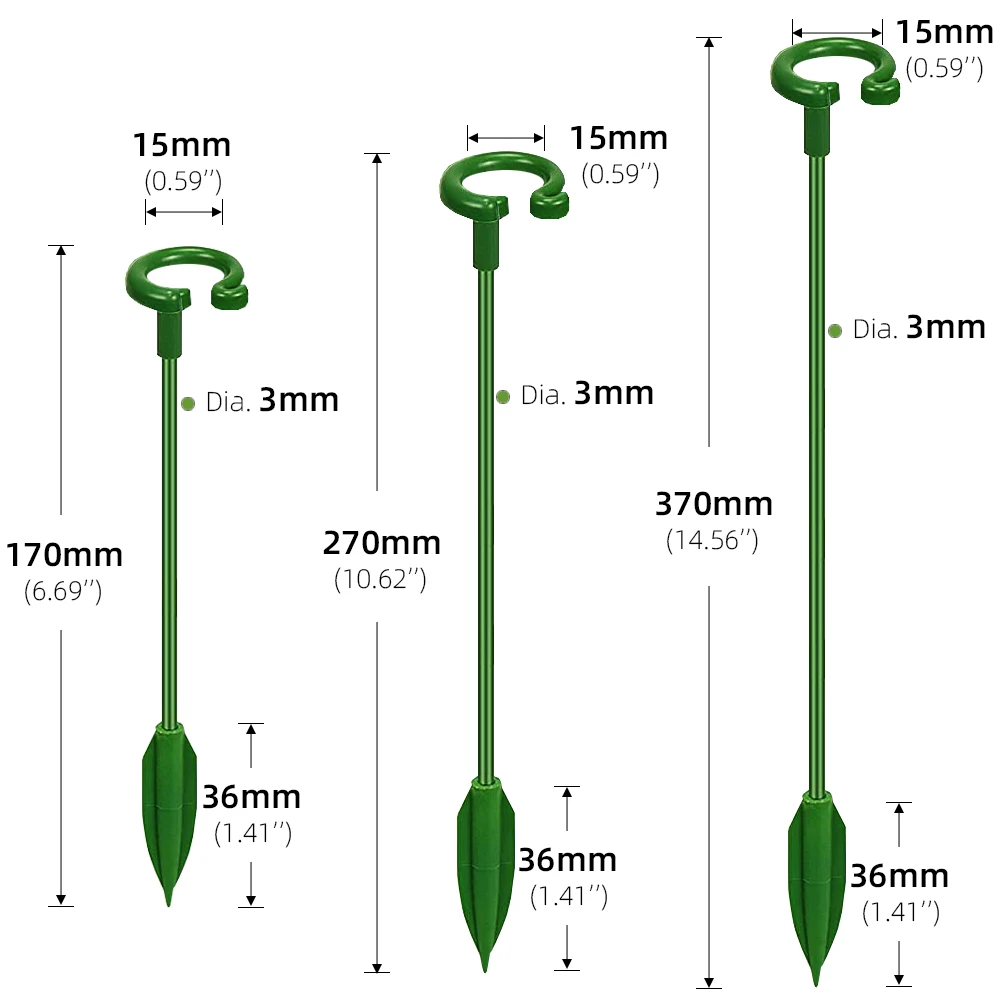 Description Picture 5 of itemHome Garden Bonsai Stick Potted Rod Fiberglass Plant Support Stake Stand Fixing Tool Orchid Rose Flower Single Stem Shrub Holder