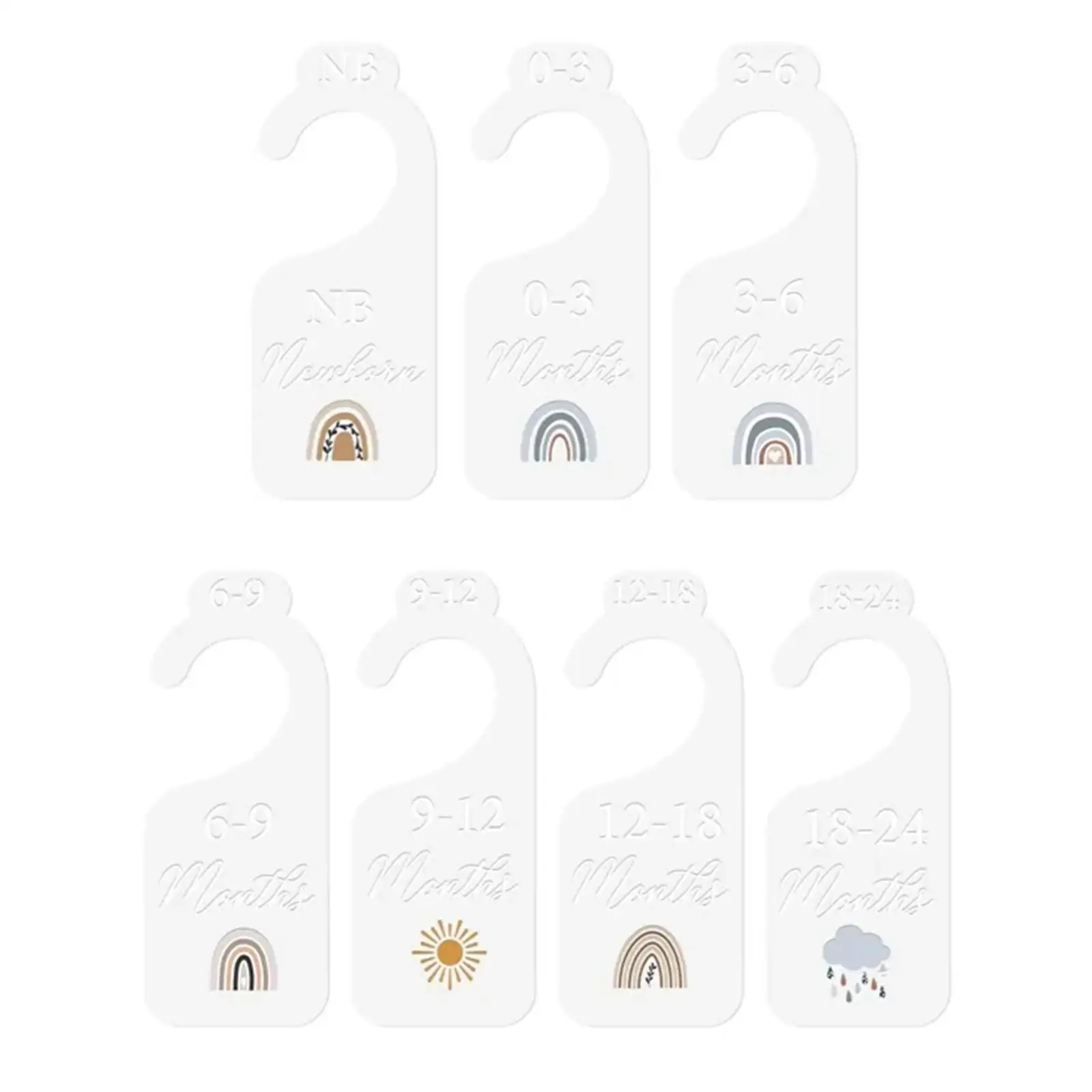 

7x Baby Closet Dividers Beautiful Easily Sort and Organize for New Parents Babies Gift Newborns Little Baby Girls Decoration
