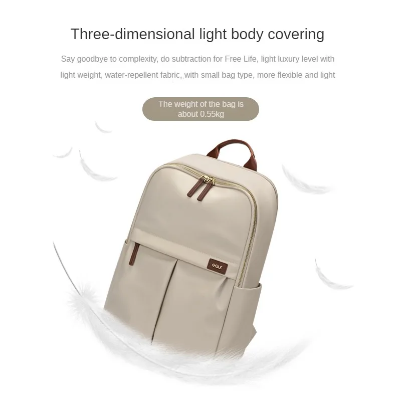 GOLF Backpack Women's Simple Commuting Travel Computer Backpack Canvas Large Capacity Student backpack