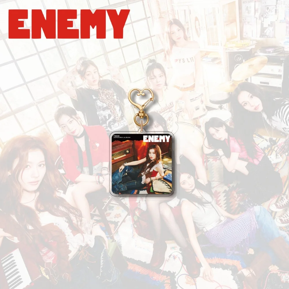 KPOP Idol TWICE ENEMY Album Merch Keychain for Women Men Kawaii
