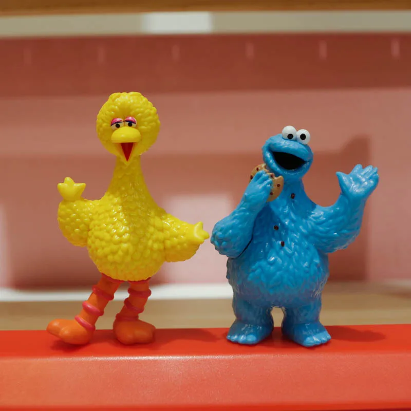 

6 шт., 6 см, мультяшная большая птица, японская ручная работа, модель куклы-бисквит, декоративная мультяшная анимация