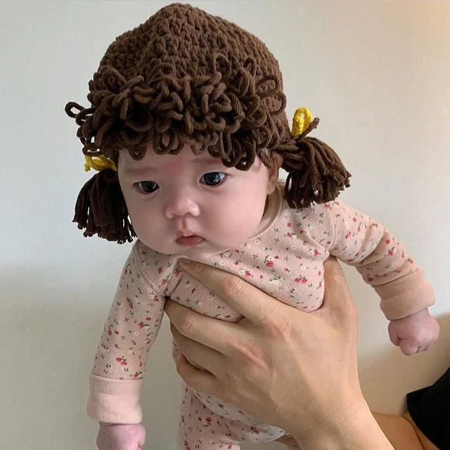 Gorro do bebê quente chapéu da orelha para meninas meninos lã malha tranças  chapéu do bebê chapéu de malha com tranças de inverno novo crochet chapéu  da criança - AliExpress