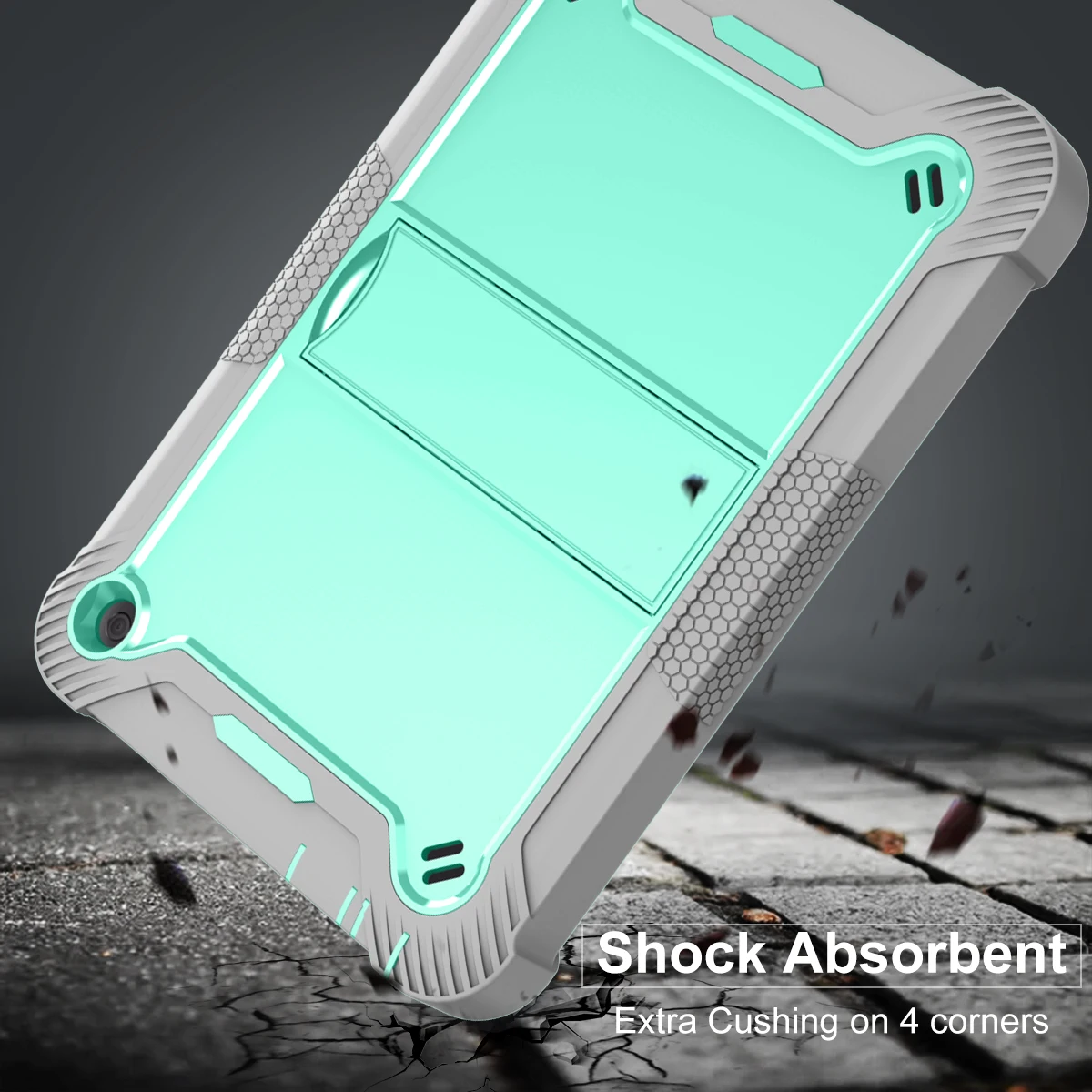Durable Shockproof Armor Tablet Stand Case - Hard Protective Shell