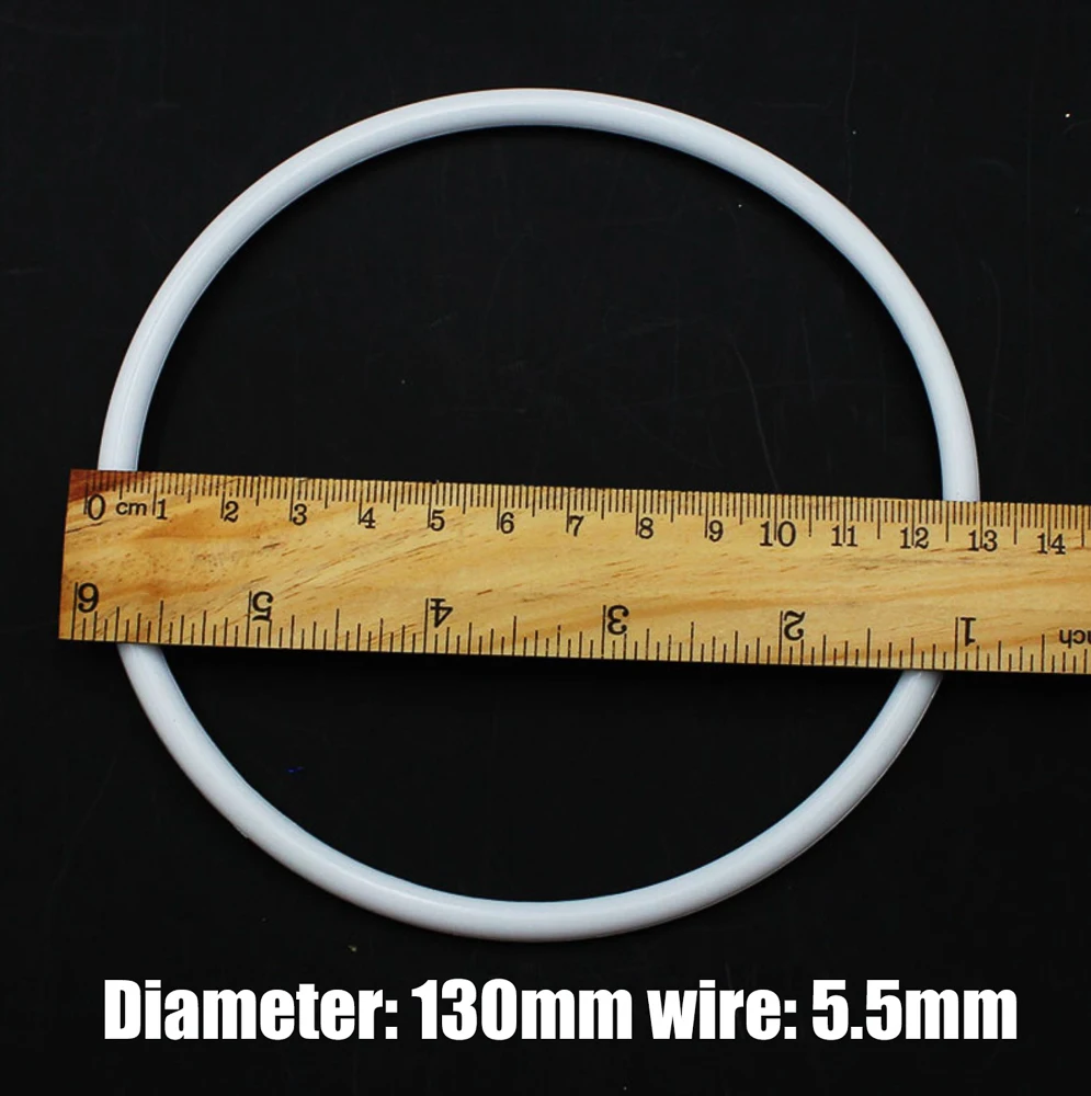 10pcs 50-350mm 흰색 폴리 프로필렌 반지 고리 DIY 드림 캐처 공예 바람 종소리 액세서리 수제 장식 매달려