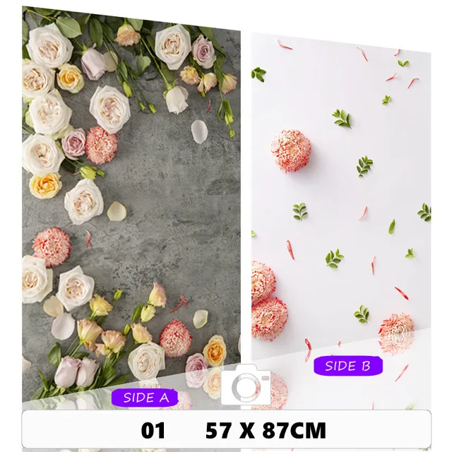 57*87cm Photography Backdrops Marble Wood Grain 2 Sided Waterproof Backgroud Cosmetics Photo Background for Studio Photo 41