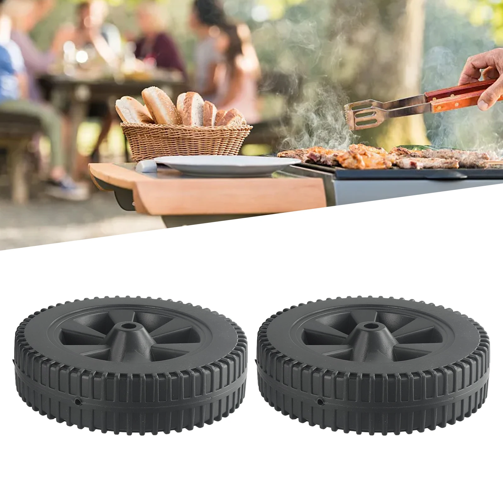 

Brand New Grill Wheels Replacement Parts 7 Inch BBQ Grill Wheel Barbecue Grills Accessories For Charbroil Gas Grills