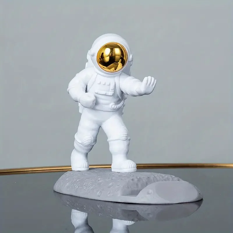 Astronaut Mobile Phone Stand: Spaceman Desk Decoration & Smartphone Bracket Ornaments