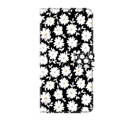 Premium 3D Magnetic Leather Wallet Case - Enhanced Protection & Style for Moto G13 (Black and White)