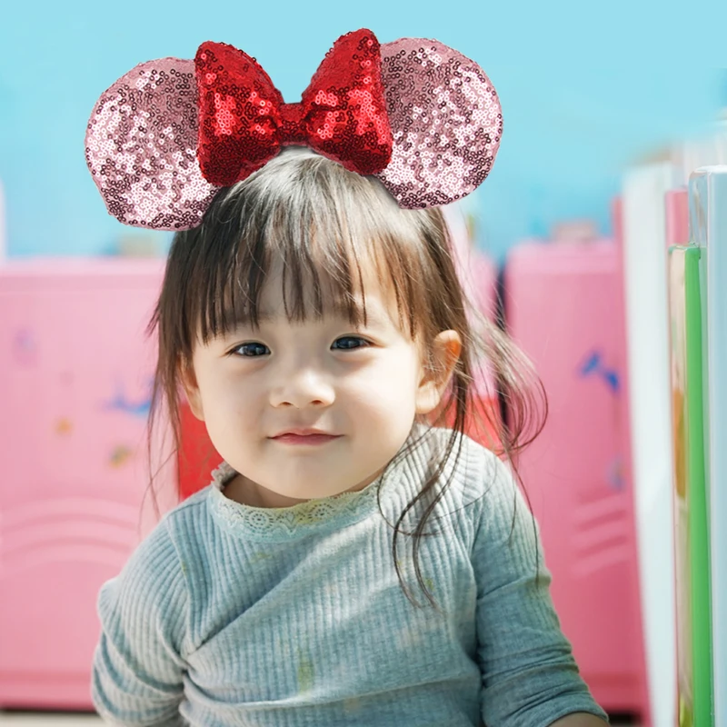 1 Stück klassisches Haarband mit Mausohren für Mädchen und Kinder, 10,2 cm, gepunktete Schleife, Haarband für Urlaub, Party, Reisen, DIY-Haar-Accessoires – Detail 17