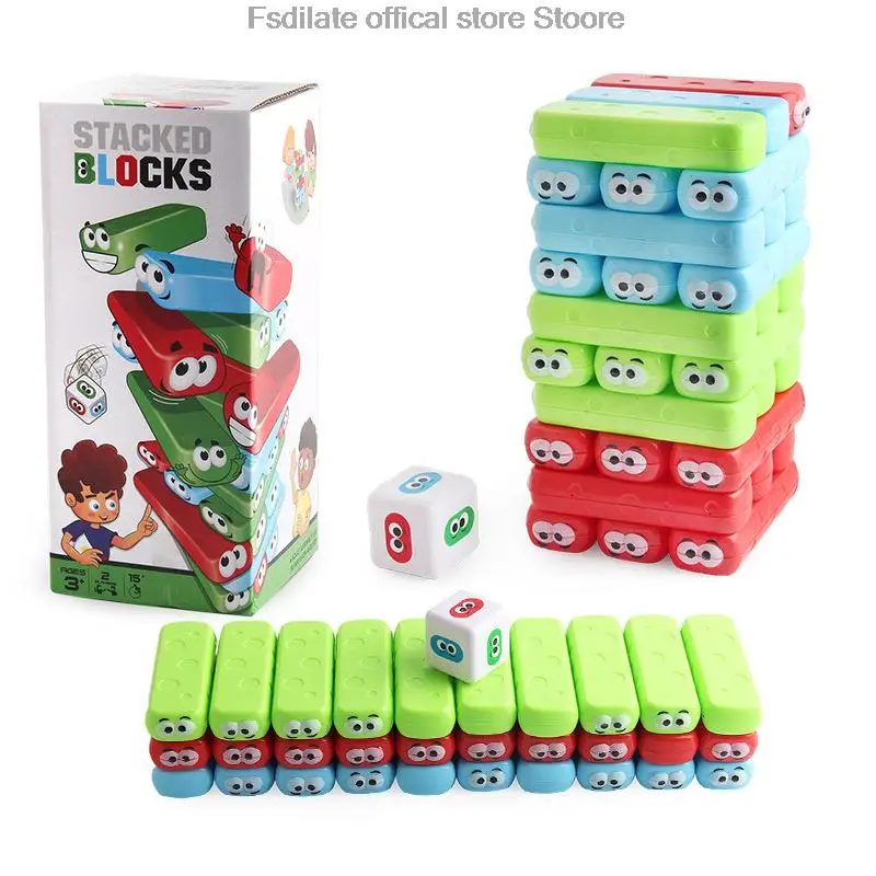 45PCS stacked blocks for children's parent-child interaction toys indoor table games for kids party gift  jogos stacked blocks 2