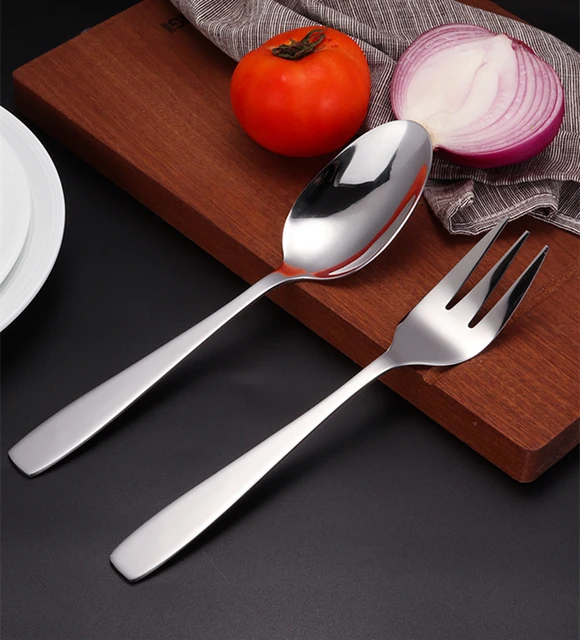 Set Posate Da Insalata 4 Pezzi - Acciaio Inox, 20cm, Per Cucina, Ristorante E Feste - Foto 7