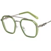 Metal Anti-Blue Light Reading Glasses Men Oversized Square Computer Blue Light Blocking Eyeglasses Finished Hyperopia Eyewear 2