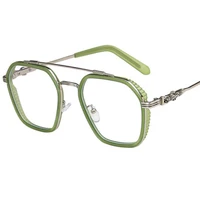 Metal Anti-Blue Light Reading Glasses Men Oversized Square Computer Blue Light Blocking Eyeglasses Finished Hyperopia Eyewear 2