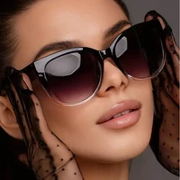 Retro Fashion Cat Eye Sunglasses Women Brand Sun Glasses Gradient Lens Simple Wide Leg Design Unisex Cateye Female Shades UV400 1