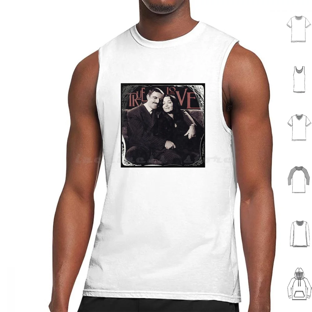 Gomez & Morticia Addams : True Love Canotte Stampa Cotone Gomez Gomez Addigs Morticia Morticia Addams Gomez