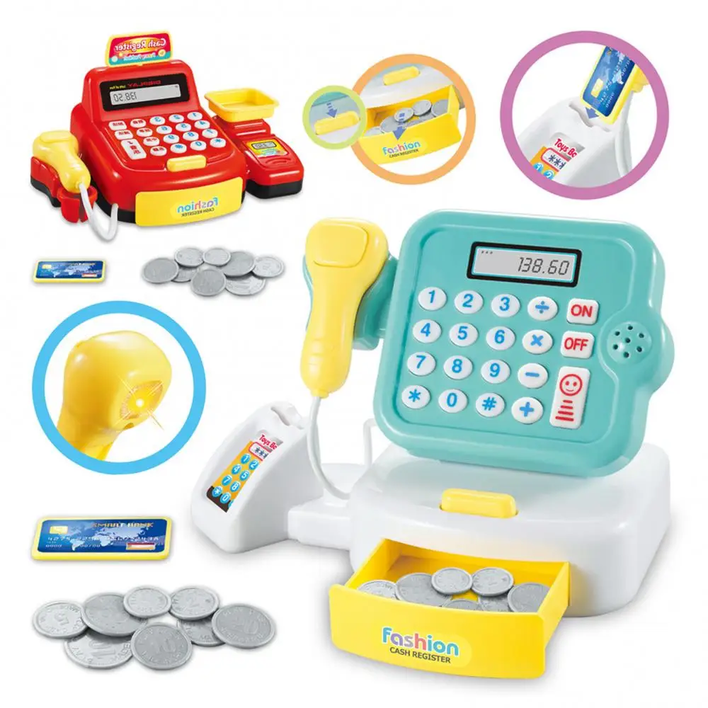 Pretend Play Simulation Electronic Children Supermarket Cash Register Game Toy