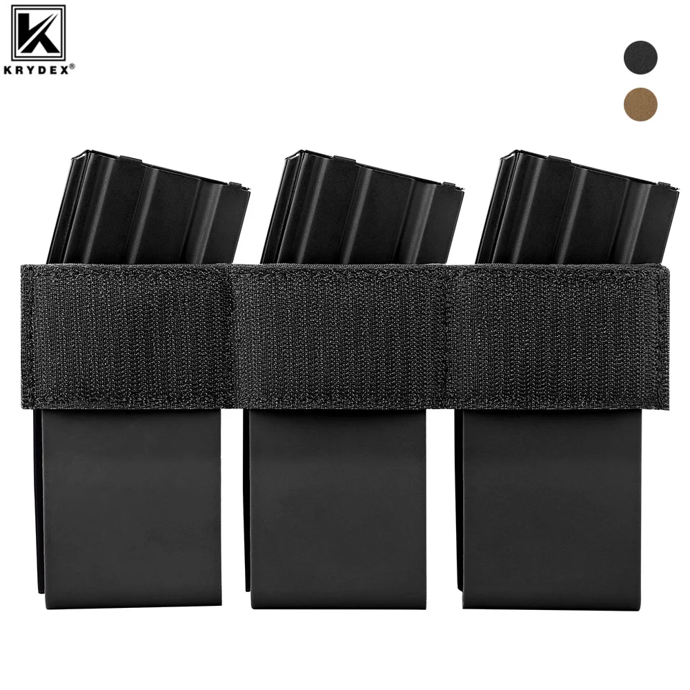 Krydex Elastic 5.56 Triple Mag Insert 7.62 Magazine Pouch Per Tactical D3Cr Chest Rig Fcpc Vest Placard Kangaroo Shooting Hunt