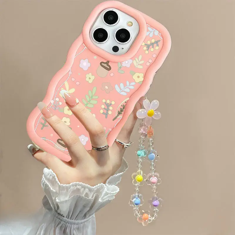 Floral Bracelet Chain Wave TPU Phone Case Cover