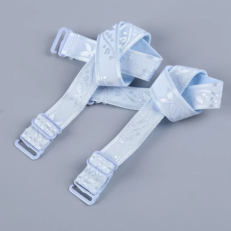 Bra Straps Women Slip Resistant Double Shoulder Elastic Brassiere Printing Replaceable 1Pair 1.5cm Width