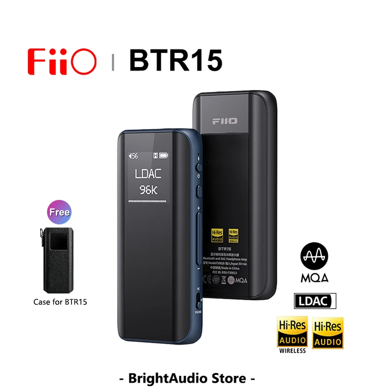 FiiO BTR15 Bluetooth 5.1 Receiver USB DAC AMP Hi-Res Headphone 