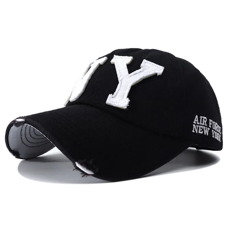 2023 New Designer Black Red Ny Baseball Cap New York Snapback Hiphop Vintage Washed Denim Dad Hats for Women Men Gorra Beisbol 5
