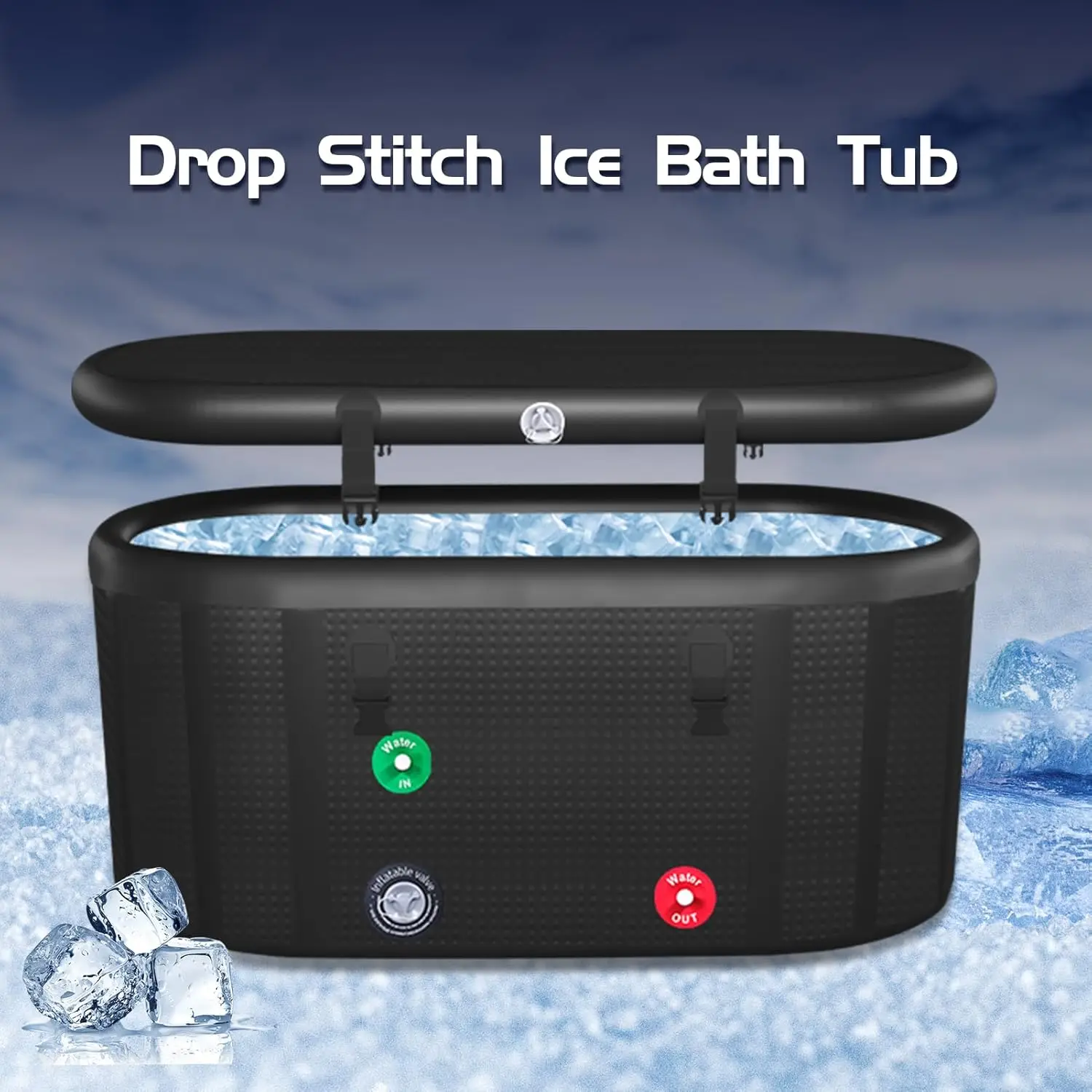 59IN drop Needle cold tub recovery, portable ice tub for adults, ice tub outdoor cold water treatment 5