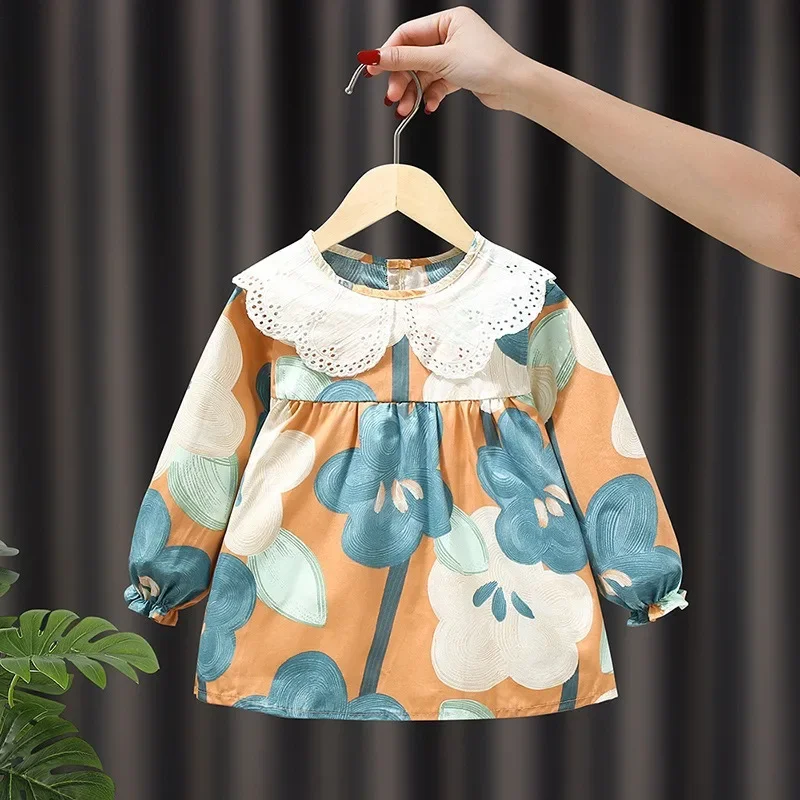 Waterproof Baby Apron Child Feeding Smock Dirt Resistant Eating Bib Girl Toddler Outfit Protection Clothes Baby Outerwear