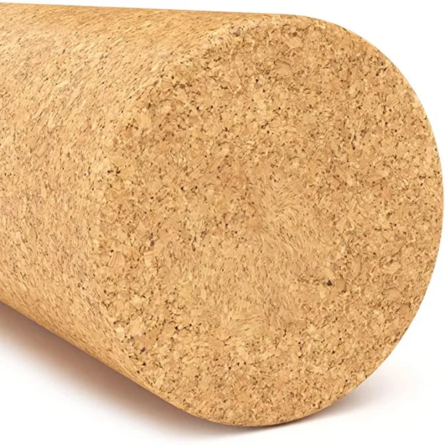 Natural Cork Yoga Pillar Fitness Myofascial Release Column Exercises Massage Roller for Workout Pilates Back Full Body Leg 2