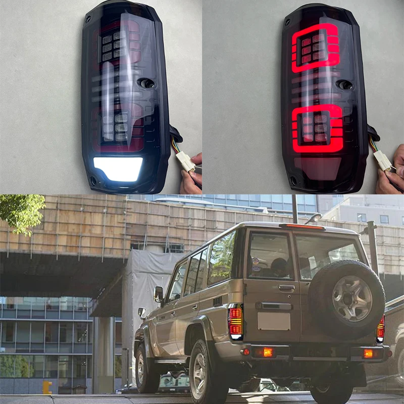 

Smoke LED Tail Light Assembly Fit for Toyota Land Cruiser LC76 1984 - 2021 Taillights Car Turn Signal Brake Signal Lamp