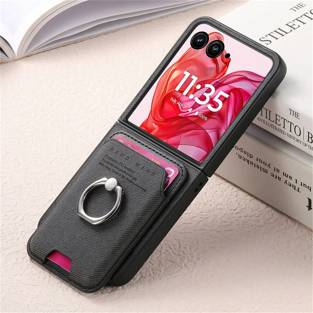 Detachable Magnetic Wallet with Card Holder and Leather Phone Case Cover