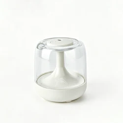 Compact Aromatherapy Humidifier with Large Capacity and Multicolor LED Lighting - USB Type - C (WHITE)