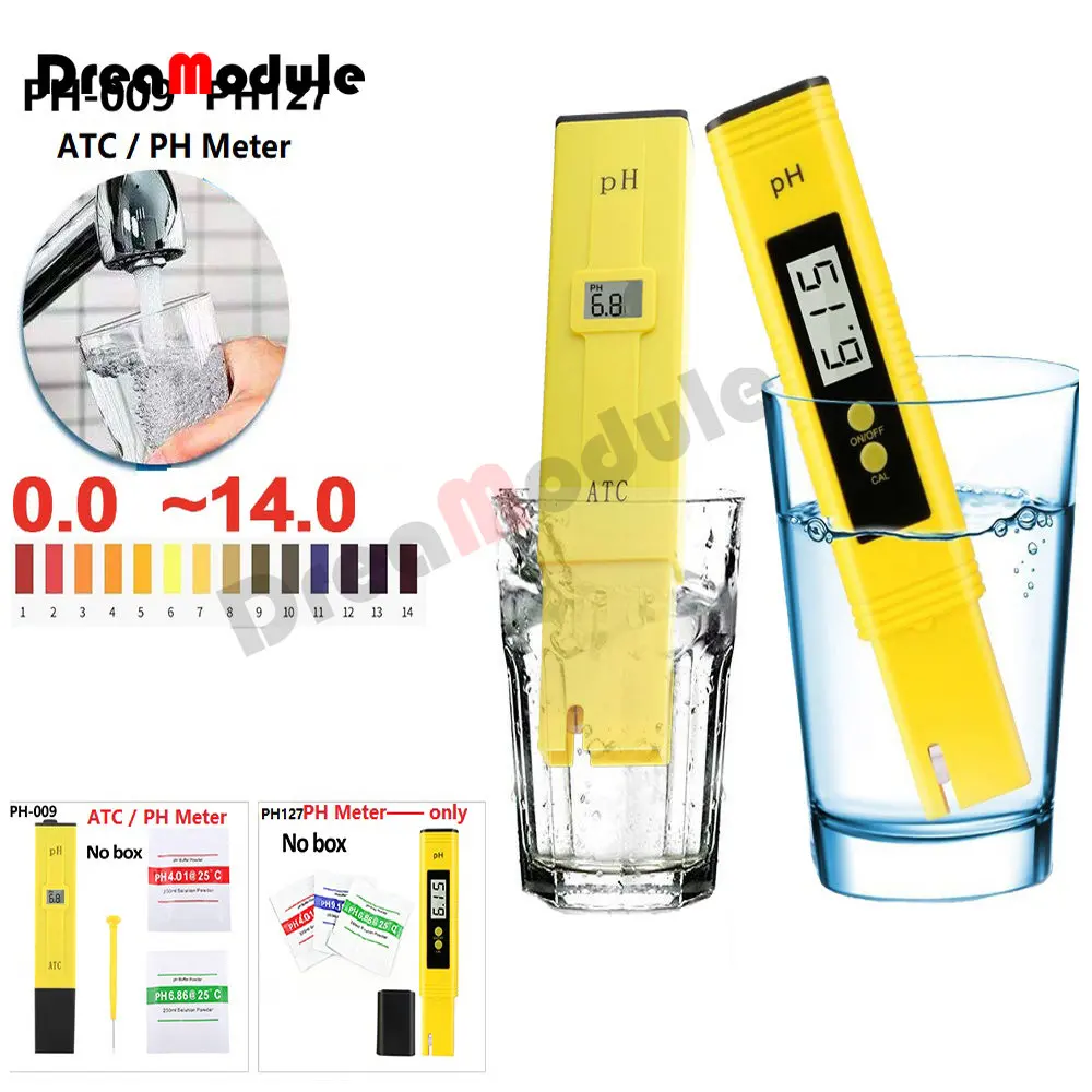 Stylo PH Eau PH Mètre Poche PH Pen Testeur Numérique IA 0.0 14.0pH