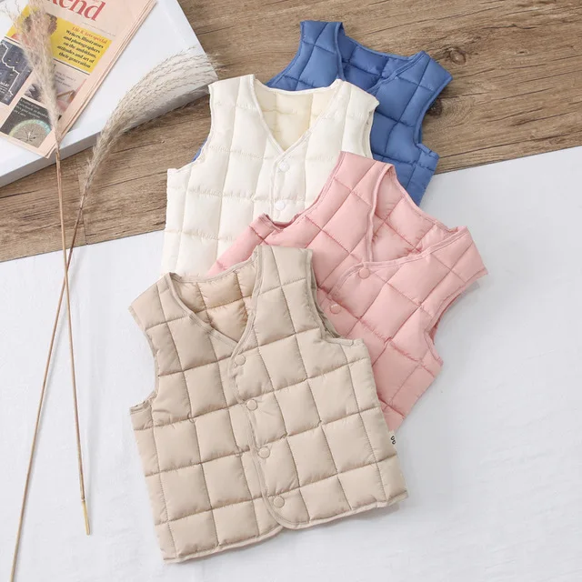 Baby Boys Girls Vests Coats Warm Waistcoats Autumn Child Unisex Kids Clothes 1-8 Year children jackets