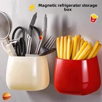 Refrigerator Magnetic Absorption Box Side Cute Magnetic Absorption Box Kitchen Wall Mounted Non Perforated Multi Functional Stor 2