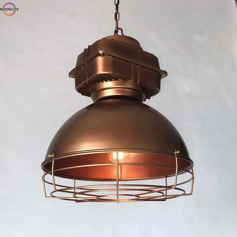 

Industrial retro pendant light wrought iron chandelier restaurant creative simple wrought iron pot lid pendant light