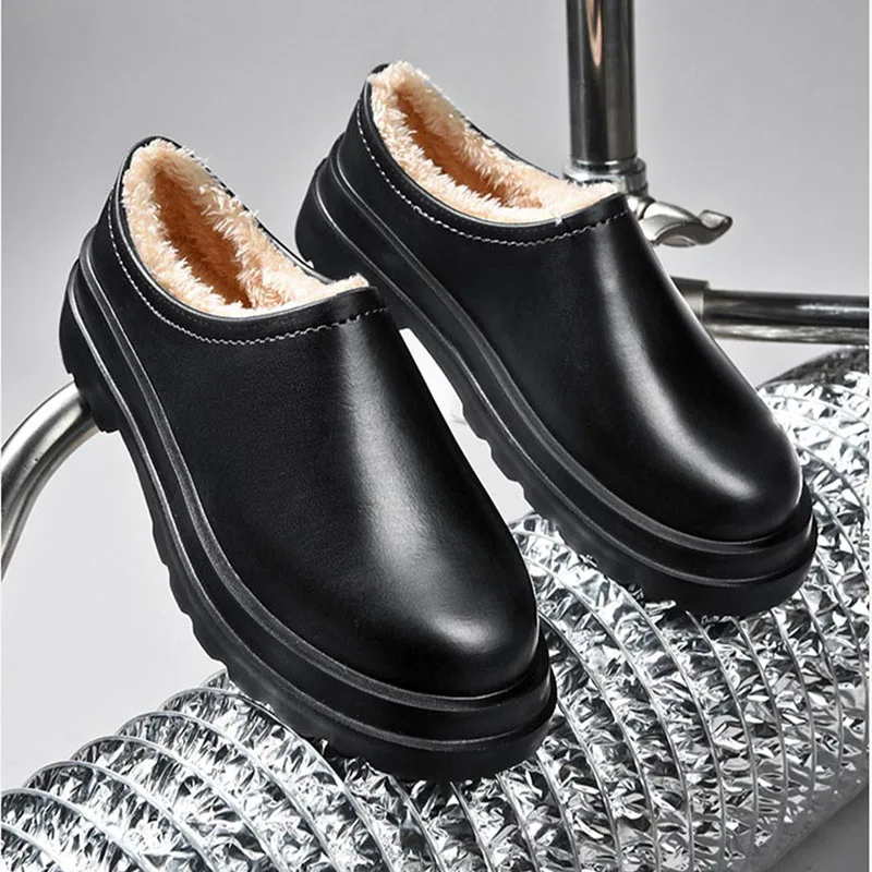 Men Slippers Winter Warm Plush Indoor Outdoor Couple Slippers Waterproof Soft Comfort Winter Shoes Men Footwear Large Size 46 - AliExpress