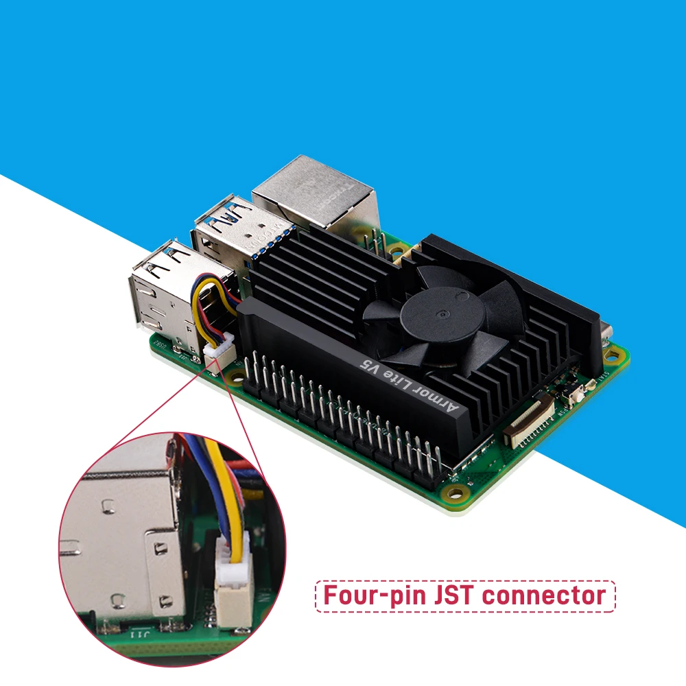 52Pi Raspberry Pi 5 3510 Armor Lite V5 Cooler Raspberry Pi 5 Cooling Fan