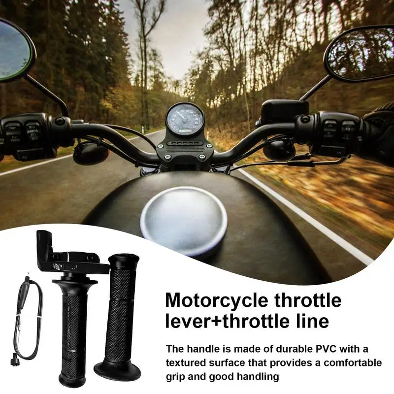 스로틀 핸들 그립 및 케이블 오토바이 스로틀 그립 세트, 트위스트 케이블 오토바이 스로틀 어셈블리, 더트 바이크 그립 포함