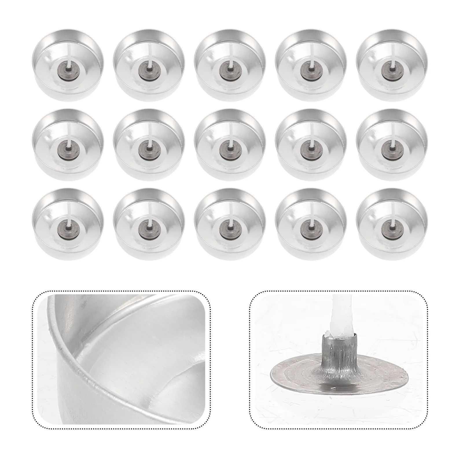 

Refillable Tealight Tin Refillable Cosmetic Container Bead Cup Tealight Candle Tins Eye Shadow Tin