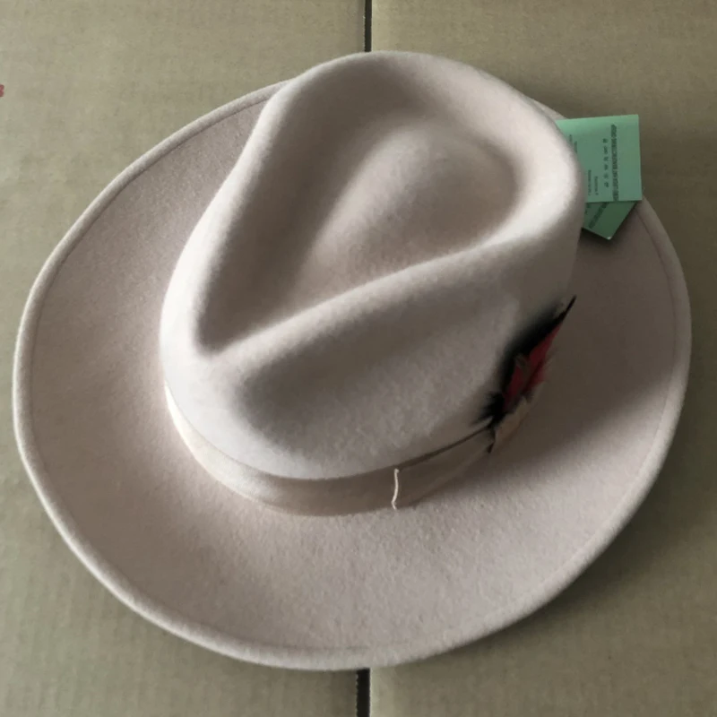 LIHUA Brand Fedora Hats for Men Women 100 Australian Wool Felt Wide