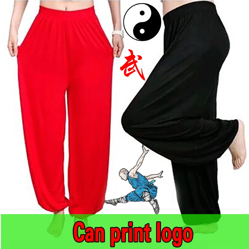 Martial Art Trousers Tai Chi Trousers chinese Kung Fu training pants Martial arts pants tai chi loose bloomers yoga man Wing chun costume female