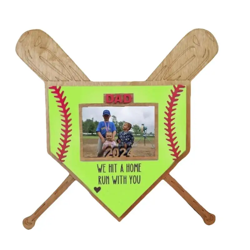 

Wooden Baseball Photo Frame Decoration Natural Wood Photo Frame Elegant Photo Display For Wall & Tabletop Celebrates Memorial